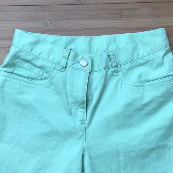 JNY Mint Green Thin Capri Jeans Size 6P - Picture 2 of 6